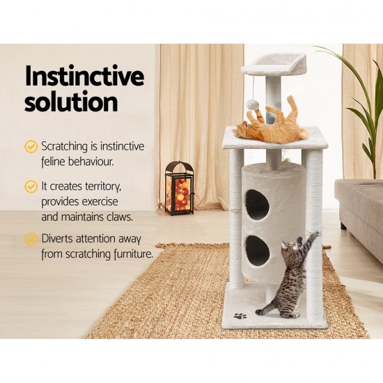 i.Pet 123cm Multi Level Cat Scratching Post - Beige i.Pet 123cm Multi Level Cat Scratching Post - Beige