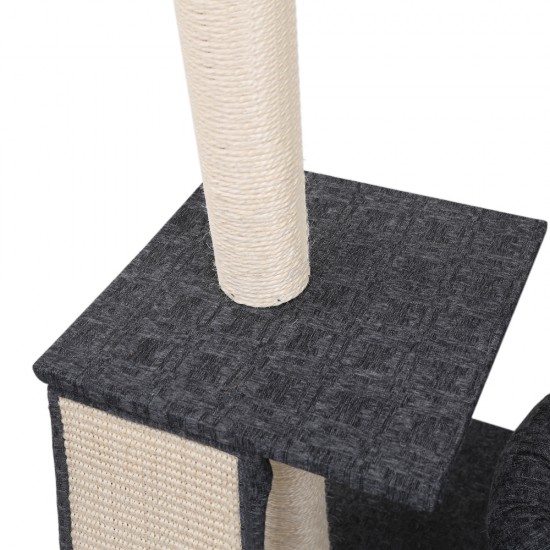 i.Pet 102cm Multi Level Cat Scratching Tree Post - Grey i.Pet 102cm Multi Level Cat Scratching Tree Post - Grey