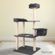 i.Pet 132cm Multi Level Cat Scratching Tree Post - Grey i.Pet 132cm Multi Level Cat Scratching Tree Post - Grey