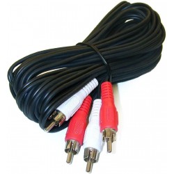 3M 2-RCA Male To Male Dual 2RCA Cable, 2 RCA Stereo Audio Cord Connector