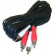 3M 2-RCA Male To Male Dual 2RCA Cable, 2 RCA Stereo Audio Cord Connector