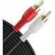 3M 2-RCA Male To Male Dual 2RCA Cable, 2 RCA Stereo Audio Cord Connector