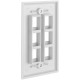 6 Port QuickPort outlet Wall Plate face plate, six Gang White