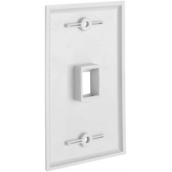 1 Port QuickPort outlet Wall Plate face plate, Single Gang White