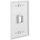 1 Port QuickPort outlet Wall Plate face plate, Single Gang White