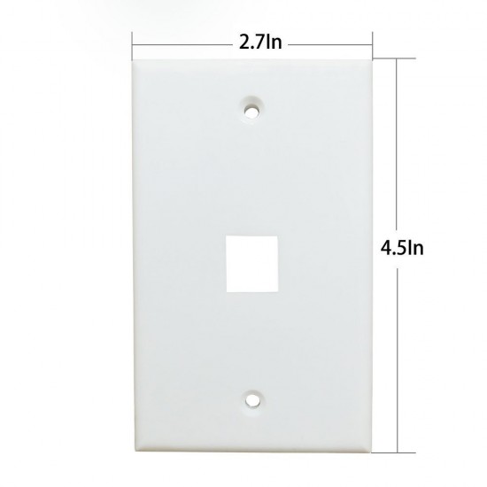 1 Port Cat6 Ethernet Wall Plate Ethernet Cable Wall Plate Adapter