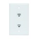 2 Port Cat6  Ethernet Wall Plate Ethernet Cable Wall Plate Adapter