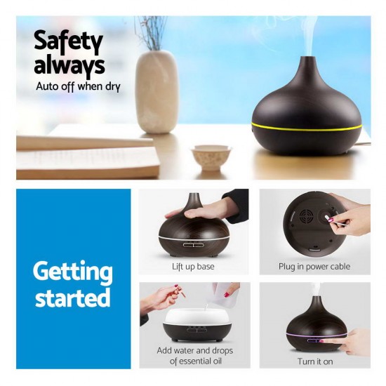 300ml 4-in-1 Aroma Diffuser Dark Wood 300ml 4-in-1 Aroma Diffuser Dark Wood