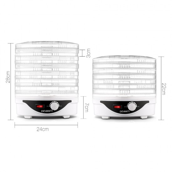 Food Dehydrator with 7 Trays - White Food Dehydrator with 7 Trays - White