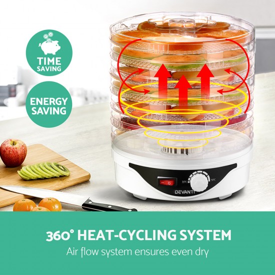 Food Dehydrator with 7 Trays - White Food Dehydrator with 7 Trays - White