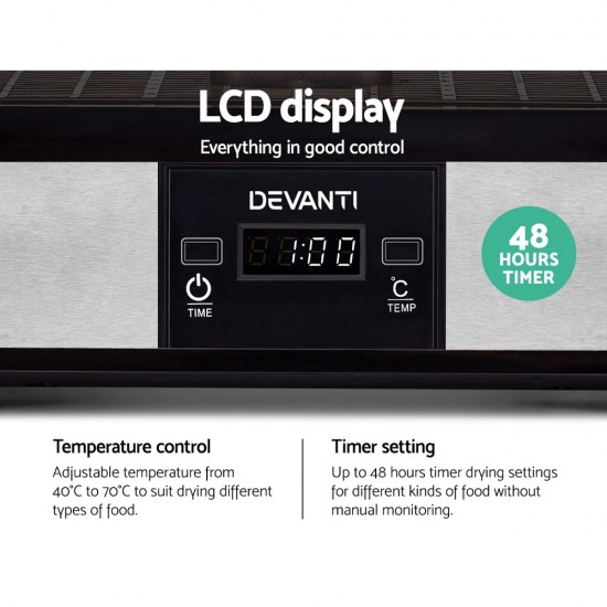 Food Dehydrator with 7 Trays - Silver Food Dehydrator with 7 Trays - Silver