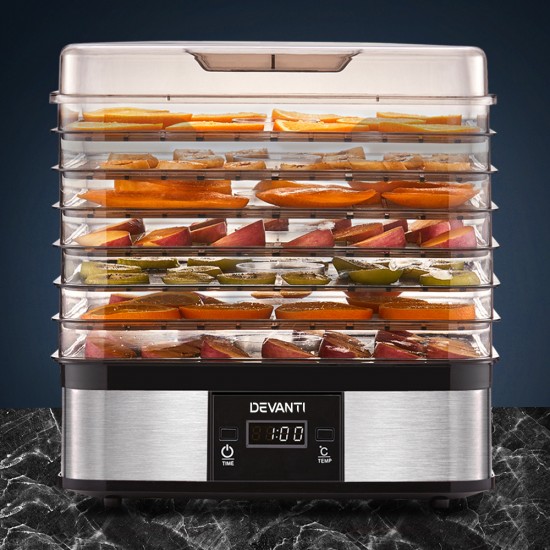 Food Dehydrator with 7 Trays - Silver Food Dehydrator with 7 Trays - Silver