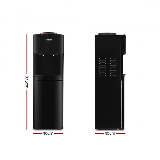 Water Cooler Dispenser Mains Bottle Stand Hot Cold Tap Office Black Water Cooler Dispenser Mains Bottle Stand Hot Cold Tap Office Black