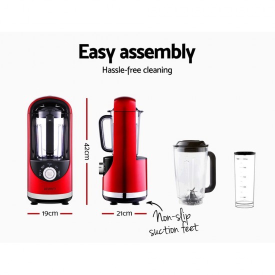 Vacuum Blender Commercial Juicer Mixer Food Processor Ice Crush Red Vacuum Blender Commercial Juicer Mixer Food Processor Ice Crush Red