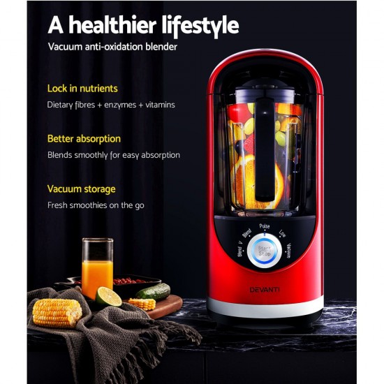 Vacuum Blender Commercial Juicer Mixer Food Processor Ice Crush Red Vacuum Blender Commercial Juicer Mixer Food Processor Ice Crush Red