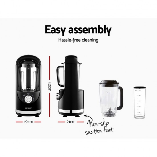 Vacuum Blender Commercial Juicer Mixer Food Processor Smoothie Black Vacuum Blender Commercial Juicer Mixer Food Processor Smoothie Black