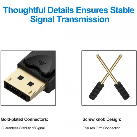 6ft 1.8M Display Port DP To DVI-D Dual Link 24+1Pin Male Gold Connection Cable