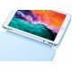 IPad 10.2 2019 7th Pencil Holder Slim Smart TPU Soft Case Light Blue