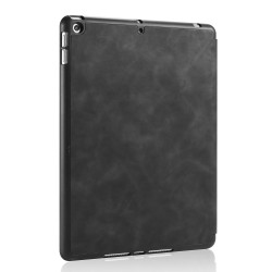 IPad 10.2 2019 7th Pencil Holder Slim Smart TPU PU leather Soft Edge Case Black