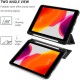 IPad 10.2 2019 7th Pencil Holder Slim Smart TPU PU leather Soft Edge Case Black