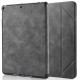 IPad 10.2 2019 7th Pencil Holder Slim Smart TPU PU leather Soft Edge Case Grey