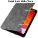 IPad 10.2 2019 7th Pencil Holder Slim Smart TPU PU leather Soft Edge Case Grey