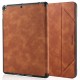 IPad 10.2 2019 7th Pencil Holder Slim Smart TPU PU leather Soft Edge Case Brown