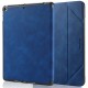 IPad 10.2 2019 7th Pencil Holder Slim Smart TPU PU leather Soft Edge Case Blue