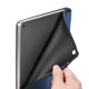 IPad 10.2 2019 7th Pencil Holder Slim Smart TPU PU leather Soft Edge Case Blue