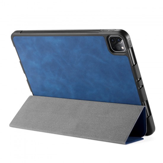 iPad Pro 11 Case 2020/2018 with Pencil Holder Protective Case Cover Soft TPU Blue