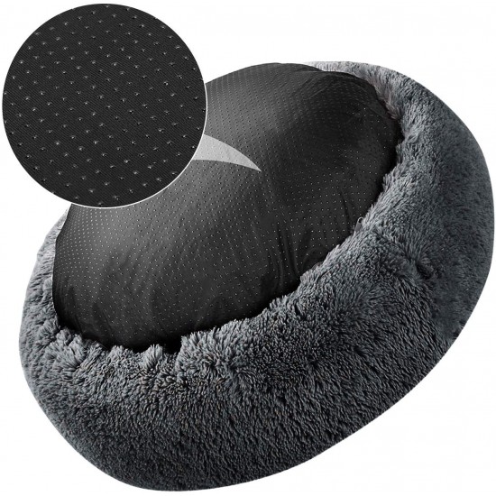 Soft Dog Bed Round Washable Plush Pet Kennel Cat Bed Mat Sofa Small 50cm