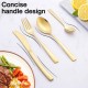 24-Piece Stainless Steel Gold Set, Knife Fork Spoon Flatware Set Cutlery Set, Mirror Finish 24-Piece Stainless Steel Gold Set, Knife Fork Spoon Flatware Set Cutlery Set, Mirror Finish