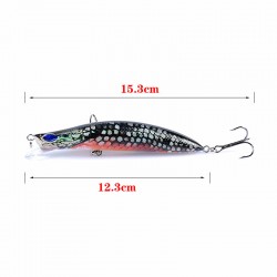 5X Popper Poppers 12.3cm Fishing Lure Lures Surface Tackle Fresh Saltwater