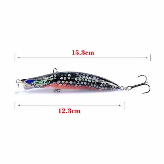 5X Popper Poppers 12.3cm Fishing Lure Lures Surface Tackle Fresh Saltwater