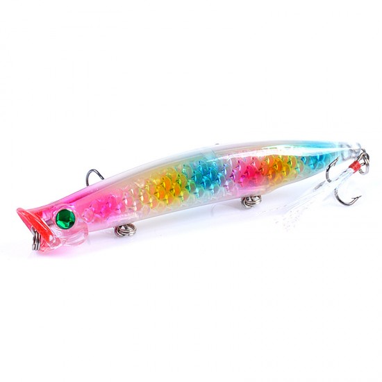 6x Popper Poppers 11.7cm Fishing Lure Lures Surface Tackle Fresh Saltwater