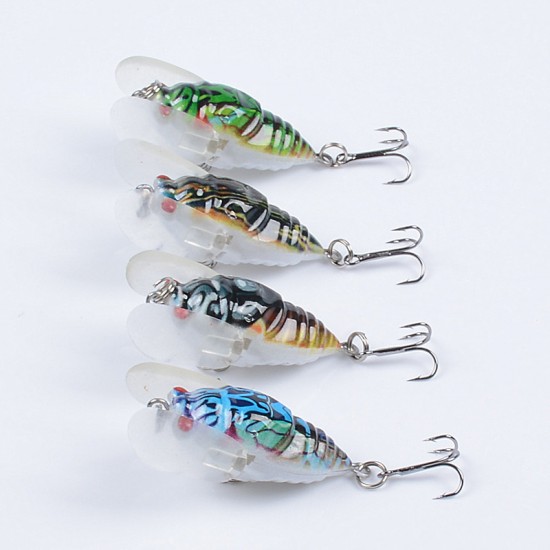 4x Popper Poppers 5cm Fishing Lure Lures Surface Tackle Fresh Saltwater