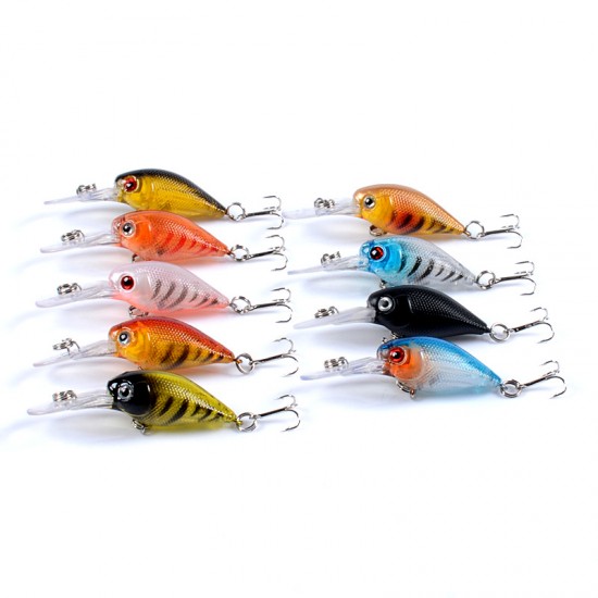 9x Popper Crank 5.7cm Fishing Lure Lures Surface Tackle Fresh Saltwater