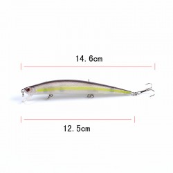 6x Popper Minnow 12.5cm Fishing Lure Lures Surface Tackle Fresh Saltwater