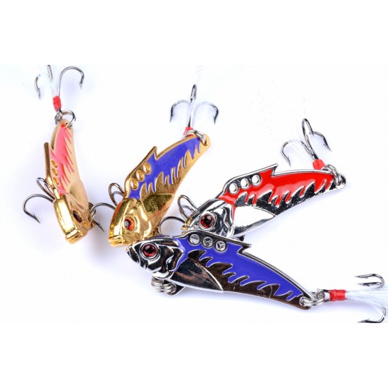 4X 8g Fishing Switchblade Blade VIBE VIB Metal Lures 50mm