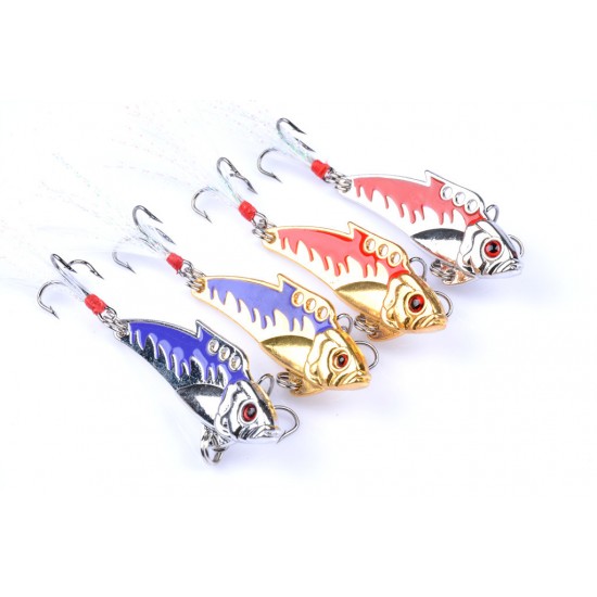 4X 8g Fishing Switchblade Blade VIBE VIB Metal Lures 50mm