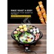 2 in 1 Non-stick Grill Oven Frying Cook Barbecue Teppanyaki BBQ Hot pot Pan