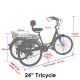 Adult Tricycles 7 Speed Adult Trikes 24 inch 3 Wheel Bikes Bicycles Cruise Trike Adult Tricycles 7 Speed Adult Trikes 24 inch 3 Wheel Bikes Bicycles Cruise Trike
