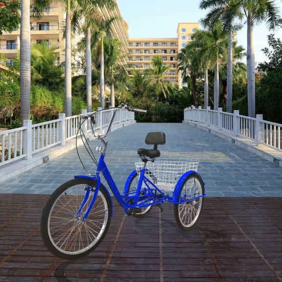 Adult Tricycles 7 Speed Adult Trikes 24 inch 3 Wheel Bikes Bicycles Cruise Trike Adult Tricycles 7 Speed Adult Trikes 24 inch 3 Wheel Bikes Bicycles Cruise Trike