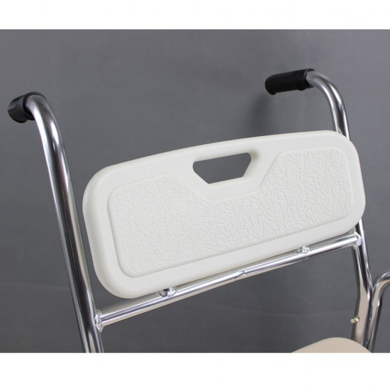 3-in-1 Mobile Rolling Chair Wheelchair Commode Bedside Toilet Chair Shower Chair