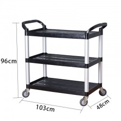 3 Tier Large Service Food Cart Restaurant Trolley Kitchen Catering Shelf Storage