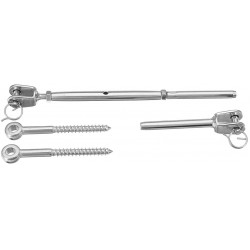 Wire Rope DIY Balustrade Kit Jaw/Swage Fork Terminal Eye Bolts Turnbuckle