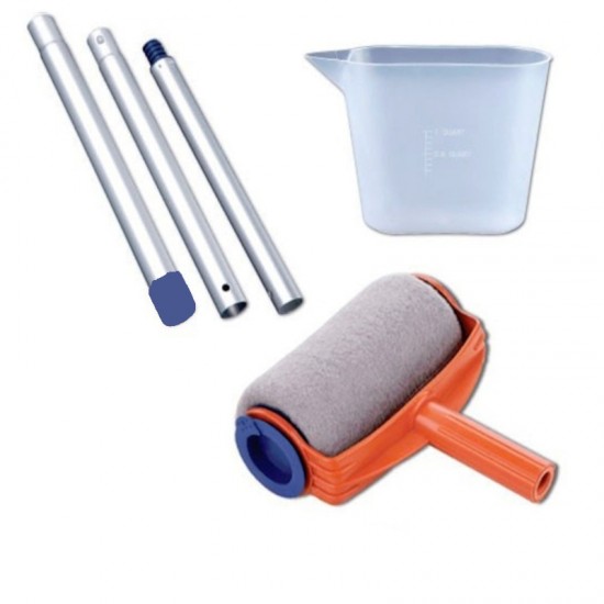 3 pcs Painting Roller Paint Tool Brush Kit Runner Plastic Cup Tube Home 3 pcs Painting Roller Paint Tool Brush Kit Runner Plastic Cup Tube Home