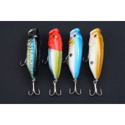 4X 8cm Popper Poppers Fishing Lure Lures Surface Tackle Fresh Saltwater