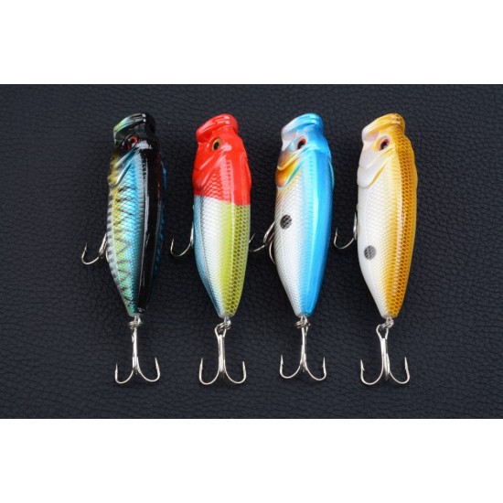 4X 8cm Popper Poppers Fishing Lure Lures Surface Tackle Fresh Saltwater