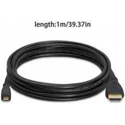 1.5M Micro HDMI to HDMI Adaptor Cable 1080P TV AV Adapter Audio Video Converter